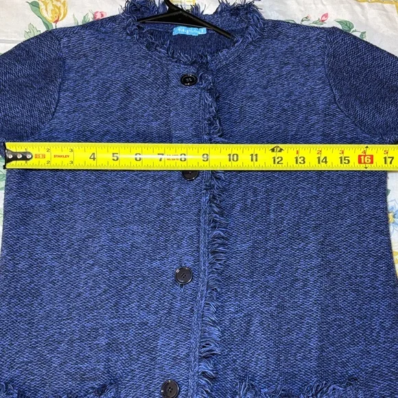 J.McLaughlin Lexa Space-Dye Frayed Cardigan Sweater Coat – Size S - Picture 8 of 10